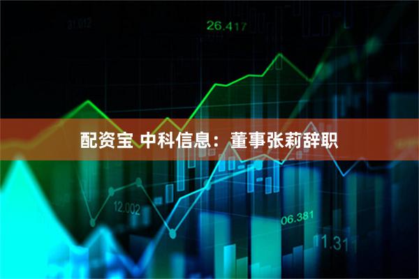 配资宝 中科信息：董事张莉辞职